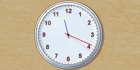 Read the time in following clock: